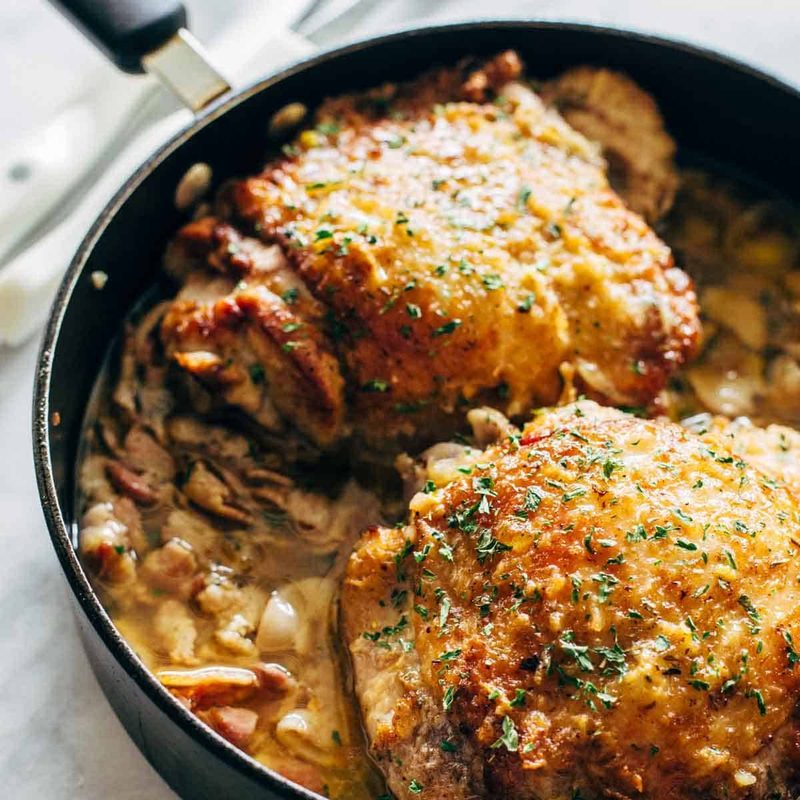 A picture of Skillet Turkey with Bacon and White Wine